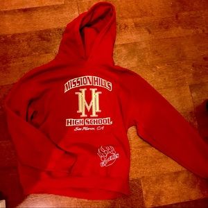 Medium Red Unisex Vintage Hoodie